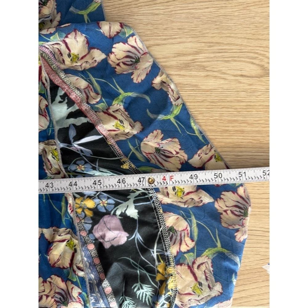 Johnny Was Silk Scarf Print Handkerchief Hem Boho Midi Dress Multicolor Floral - Picture 12 of 12